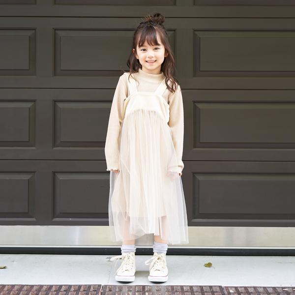 ビールーム B Room リブハイネックワンピース 切り替えチュールワンピースセット O 29 Awsl ナルミヤオンラインpaypayモール店 通販 Paypayモール