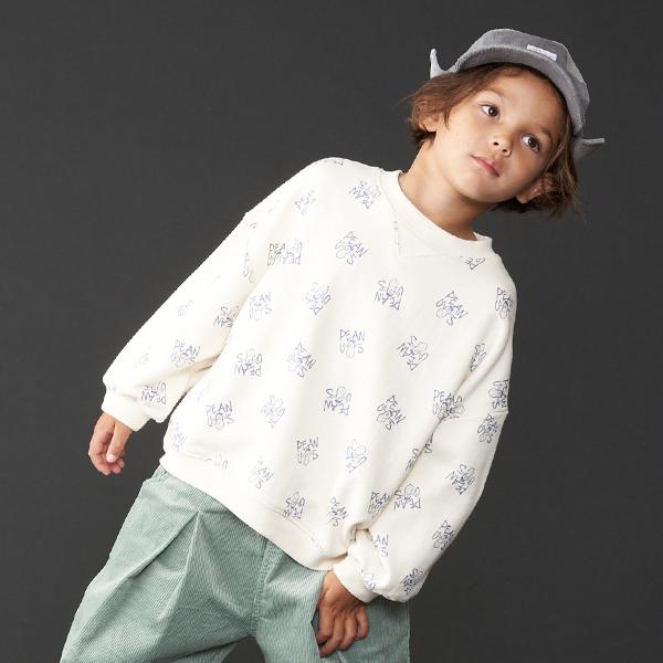 ビールーム(b-ROOM)裏毛 ピーナッツくん総柄ビッグシルエット