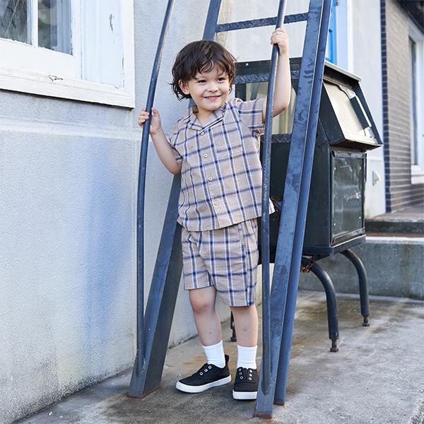 b・ROOM ビールーム(b-ROOM)オープンカラーシャツ&4分丈パンツ