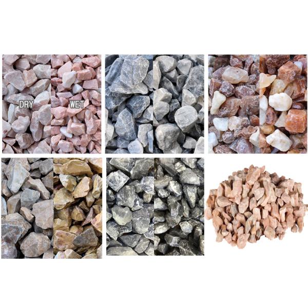 カラーバリエーションが豊富な天然石チップ。天然石のナチュラルな味と色合いが、エクステリアに豊かな表情を創ります。カラー　グリーン、ピンク、ブラウン、ブラウンクォーツ、ブラック、イエロー建築資材の用途　敷材原産国/製造国　中国、ベトナム重量　...