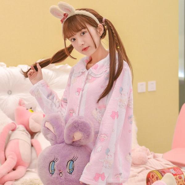ゆめかわいい うさぎ もこもこ ピンク おねむなうさちゃんのふわふわパジャマ Buyee 日本代购平台 产品购物网站大全 Buyee一站式代购 Bot Online