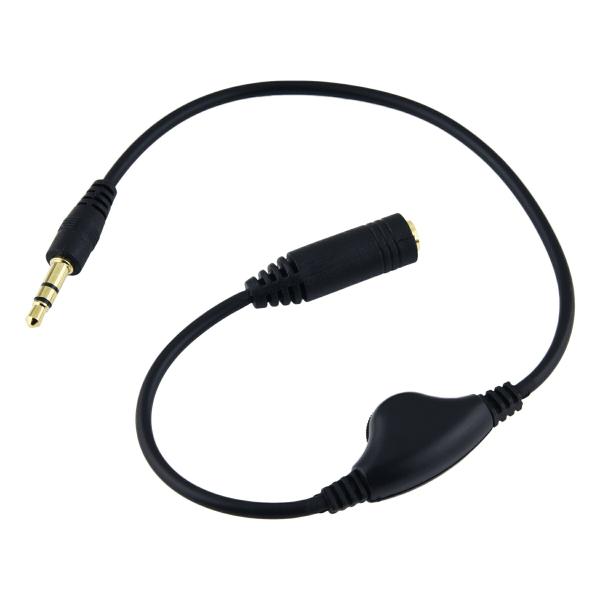 【商品説明】3.5mm ステレオミニプラグ オーディオ延長ケーブル（音量調整機能付き）ヘッドホンやイヤホンを簡単に延長できるオーディオ延長ケーブルです。25cmの長さで、持ち運びやすく、ちょっとした距離が欲しい時に便利です。さらに、音量調整...