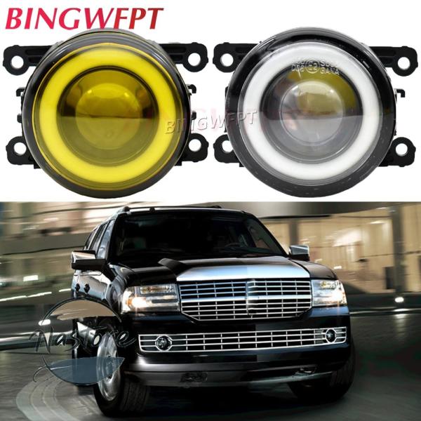 並行輸入品 v8 フォグランプ 2 個 エンジェルアイ リンカーンナビゲーター 5.4l ls 3.9l ダチアローガン led レンズ drl フォグデイタイ