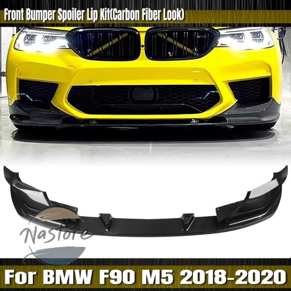 フロントバンパースポイラー アンダープレート スプリッター BMW F90 M5 コンペティション 2018-2020用カーアクセサリー