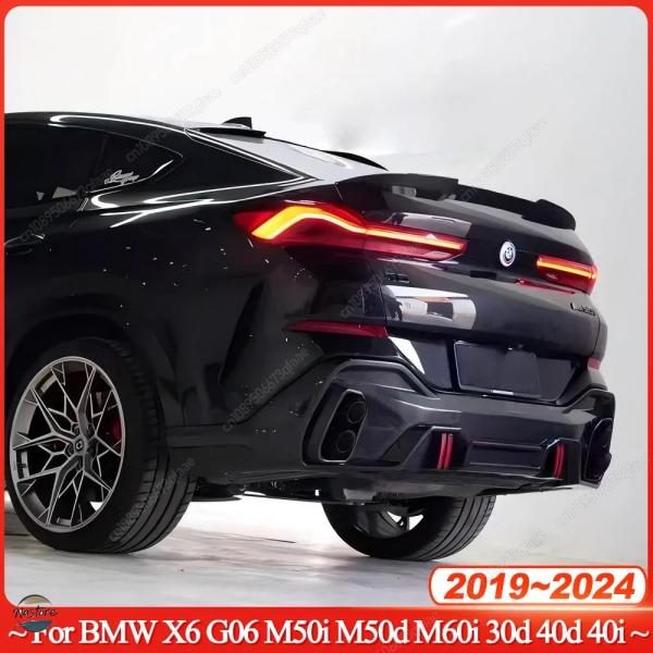 並行輸入品 BMW X6 スポイラー リップ G06 M50I M50D M60I 30D 40D 40I 2019-2024 リアトランク ブーツ カスタムパ