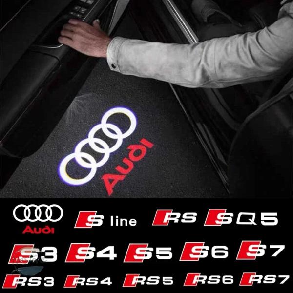 並行輸入品 rsa3 rs3 rs4 rs5 アウディ カスタムパーツ アクセサリー sline rs6 rs7 sq5 個入 車用 ドアウェルカム ライト l