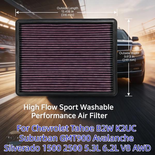 並行輸入品 gmt900 k2uc b2w v8 シボレー カスタムパーツ アクセサリー タホ バー バン アバランチ シルバラード awd ハイフロー スポーツ ウォッシャブル エア