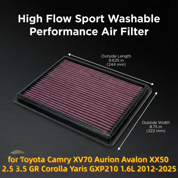 並行輸入品 gxp210 xv70 xx50 grカローラ トヨタ カスタムパーツ アクセサリー カムリ オーリオン アバロン カローラ ヤリス 高流量 スポーツ 洗浄可能 エアフィ
