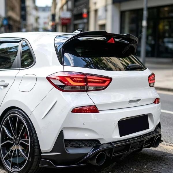 並行輸入品 i30n mk3 スポイラー カスタムパーツ アクセサリー ヒュンダイ i30 ハッチバック 車用 リア ルーフ ウィング トランク abs グロス