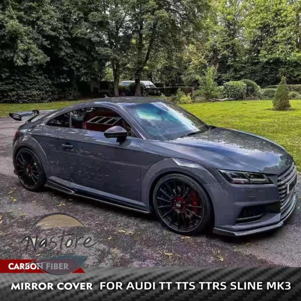 アウディ R8 4S TT TTS TTRS MK3 FV 8S 2D 2015 2019 カーボン バックミラーカバー