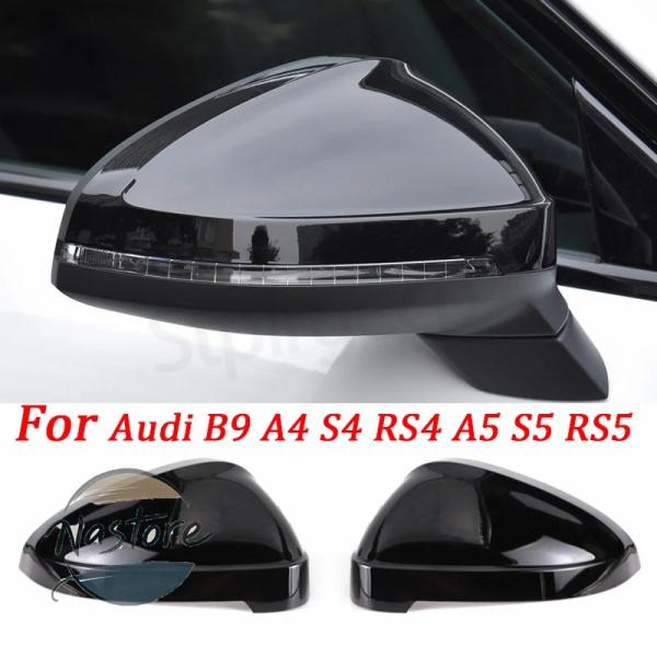 【並行輸入品】アウディ audi カバー 交換 a4 b9 8w s4 rs4 a5 s5 rs5 2017 2023ブラックカーボン ミラー マット 部品 カ
