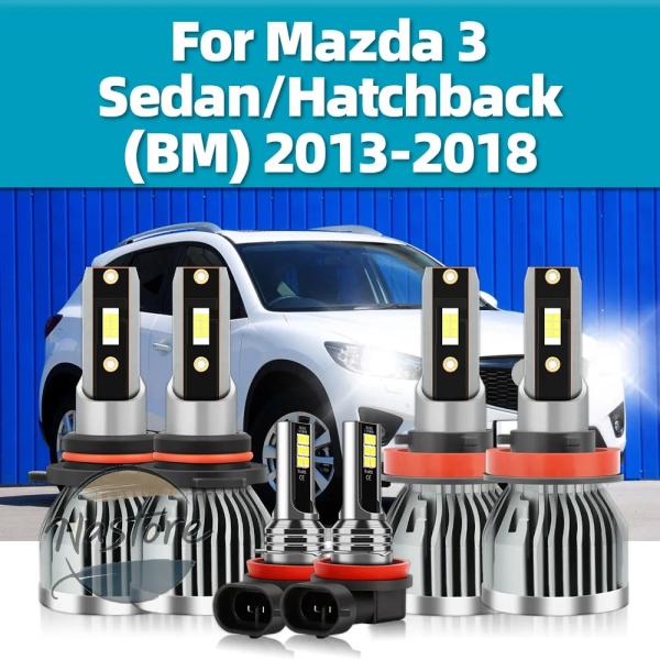 並行輸入品 マツダ mazda ヘッドライト ヘッド ライト ledターボ ハイパワーターボ 6000k 20000lm 110w 3セダン ハッチバック 20