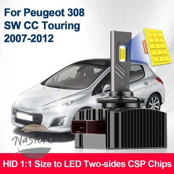 並行輸入品 d1s ヘッドライト ヘッド ライト canbus hid led電球 プジョー308 sw ccツーリング2007 2012 30000lm 1: