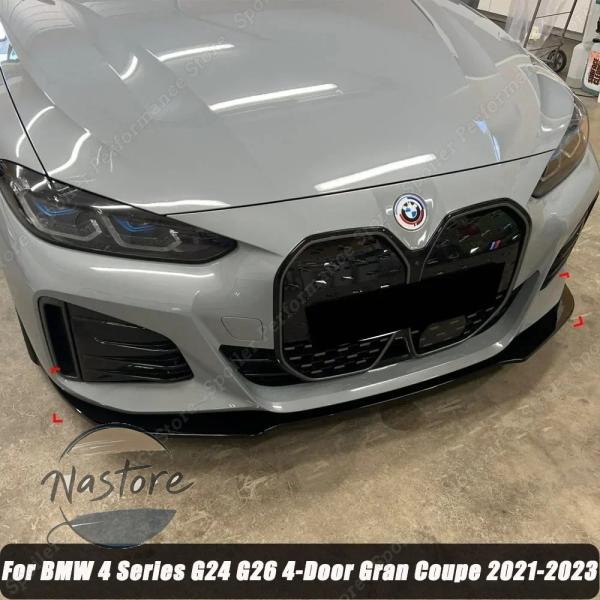 【並行輸入品】BMW フロント 部品 カスタムパーツ アクセサリー 4シリーズ g24 g26 420i 430i i4 m50 4ドア クーペ 光沢黒チューニ