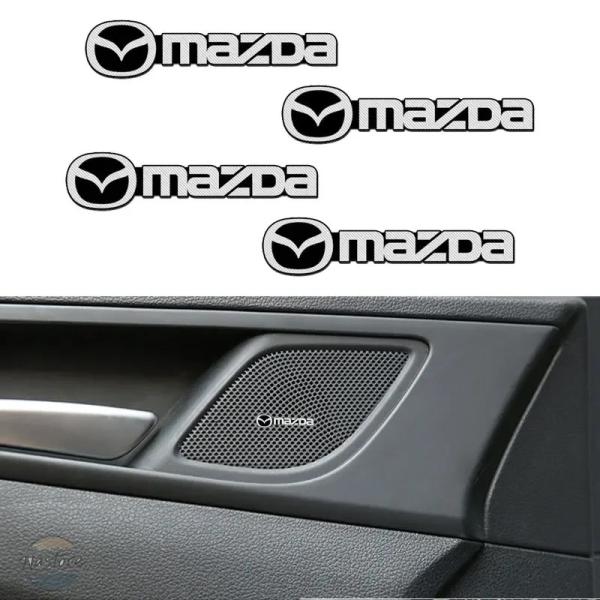 並行輸入品 ステレオ ステッカー カー オーディオ 装飾 バッジ マツダ 3 6 323 626 CX5 2 CX3 CX9 MS MX5 RX8 アクセラデミ