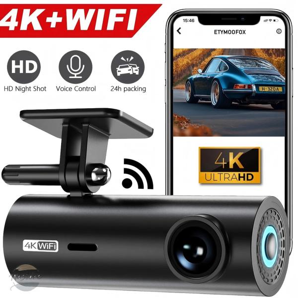 最新型 KQQ ダッシュカム 4KドライブレコーダーLED信号機対応 並行輸入品 車 ダッシュカム ブラック ボックス 運転ビデオレコーダー