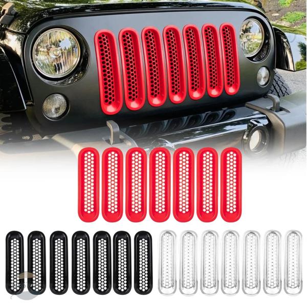 Jeep ジープ ラングラー フロント グリル カバー 並行輸入品】 ジープ ラングラー JL 2024 7P グリル カバー フロント