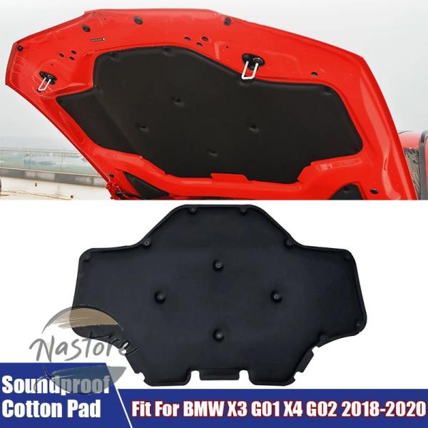 【並行輸入品】BMW フロント エンジン カスタム x3 g01 x4 g02 2018-2020 防音コットンカーアクセサリー ブラック 防音フードバックル 