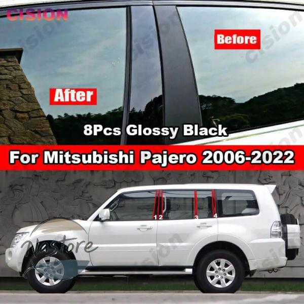 並行輸入品 カバー ミラー 三菱 パジェロモンテロショーグン2006-2022 ブラックカーウィンドウドアコラムbc カスタムパーツ 部品 アクセサリー