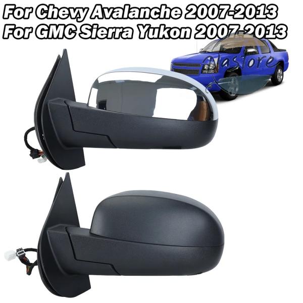 シボレー アバランチ シルバラード サバーバン タホ ドアウィングミラーアセンブリ GMC シエラ ユーコン 2007-2013年式 ヒーター付きカーアクセサリ