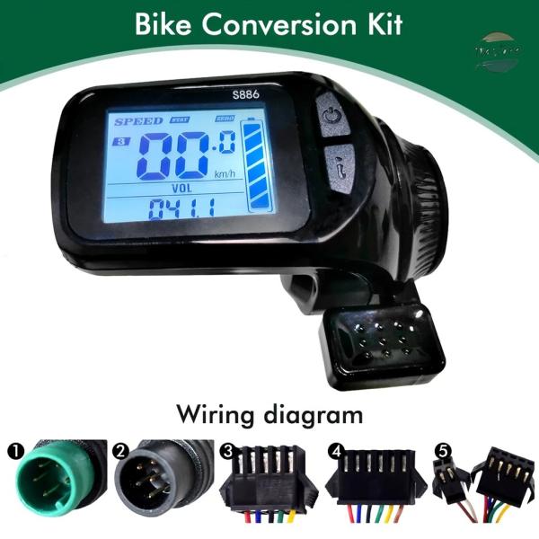 ライト 並行輸入品 s886 メーター uart2 電動自転車液晶 ディスプレイ 24v-60v
