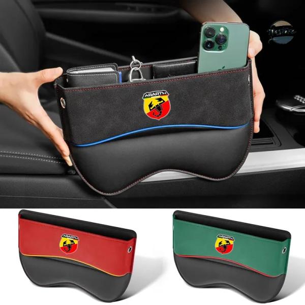 【並行輸入品】車用シートオーガナイザー スエードレザー 隙間収納ボックス カーアクセサリー アバルト 500 595 695 1000SP