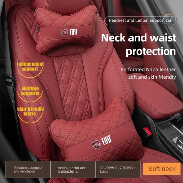 【並行輸入品】車のネックピロー車のヘッドレストクッションサポートシートアクセサリーフィアットアバルト 500