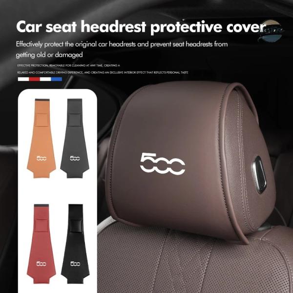 並行輸入品 カーシートヘッドレスト革保護枕カバーアクセサリーフィアットパンダフリーモントリネアストラーダデュカトイージアクロマアバルト
