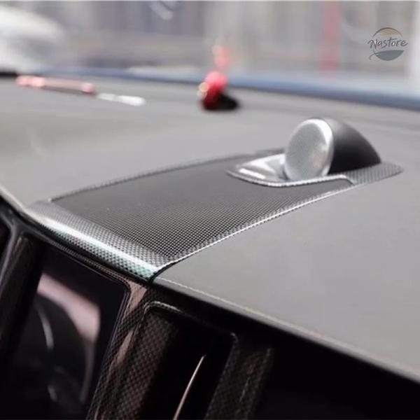 並行輸入品 カーボンファイバー ABS 車ダッシュボードスピーカーパネルカバートリムスタイリングステッカー ボルボ XC60 2018に適合