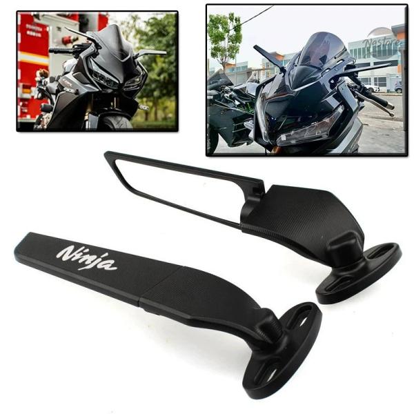 Ninja1000 ミラーライザー　Ninja400　廃盤品 Ninja650R/400R/1000/SX/1100SXハンドルミラー変更KIT ※ﾎｰﾙｶﾊﾞｰ付