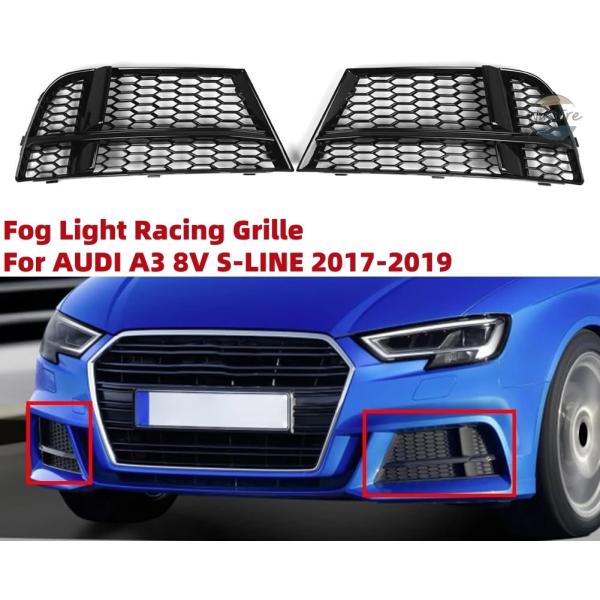 並行輸入品 アウディ a3 カバー グリル フォグランプ 8v カスタムパーツ 部品 アクセサリー