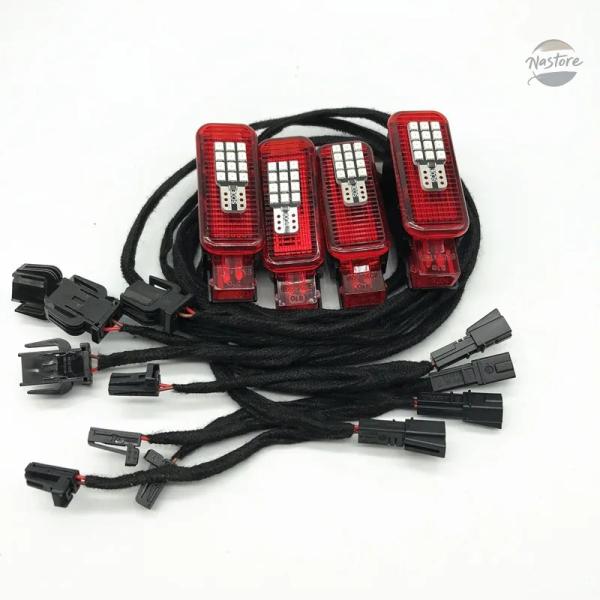 並行輸入品 アウディ a1 車内ledレッドドアライトストロボライト ケーブル ワイヤー カスタムパーツ 部品 アクセサリー