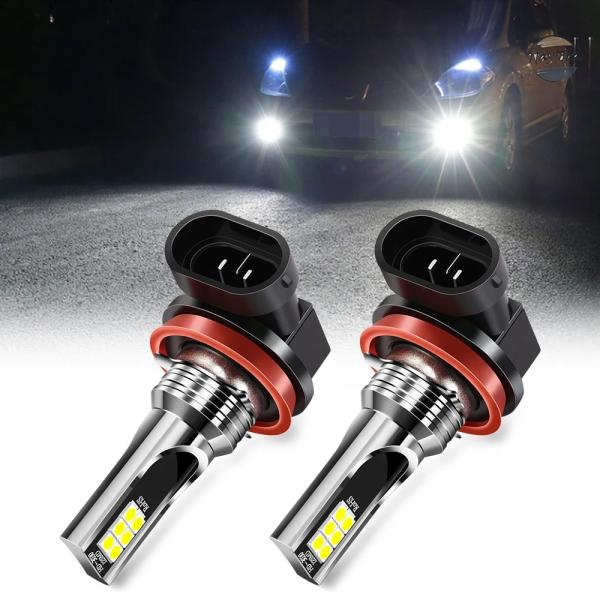 並行輸入品 アウディ h8 フォグランプ 2 個 h11 自動フロント led 電球 s ライン a4 a3 a6 c5 q7 カスタムパーツ 部品 アクセサリ
