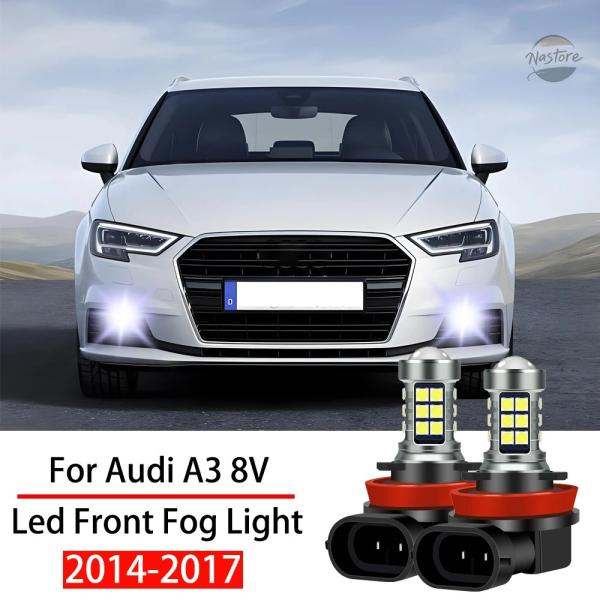 並行輸入品 アウディ a3 フォグランプ アクセサリー カスタムパーツ 8v 2014 16 led フロント カスタムパーツ 部品 アクセサリー