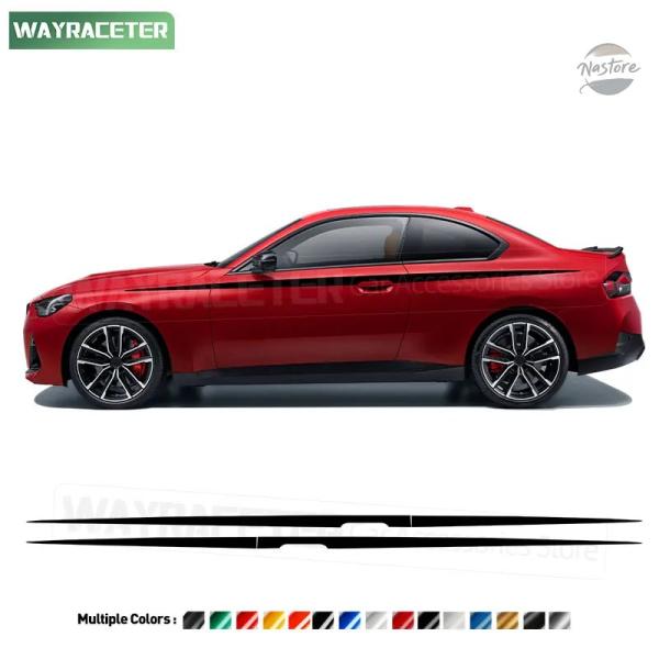 【並行輸入品】Mパフォーマンスステッカー ドアサイドアッパーストライプ ビニールデカール BMW 2シリーズクーペ 2022+ G42 220I 230I M2