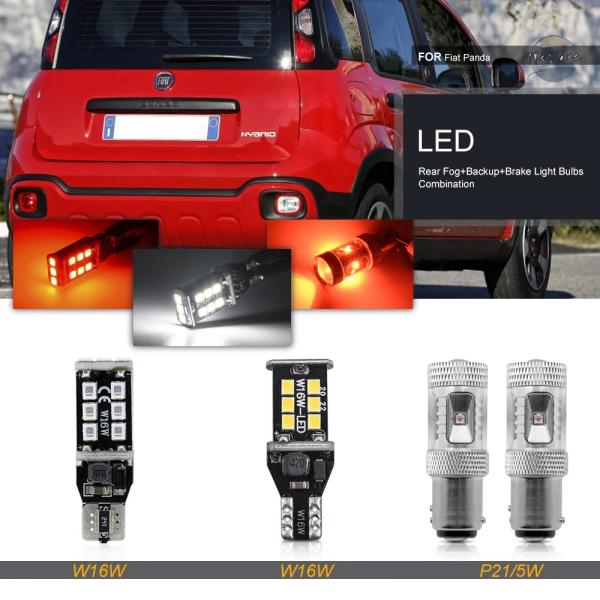 並行輸入品 mk3 フィアット フォグランプ ブレーキ パンダ 312 319 2012 2023 w16w p21/5w led カスタムパーツ 部品 アクセ