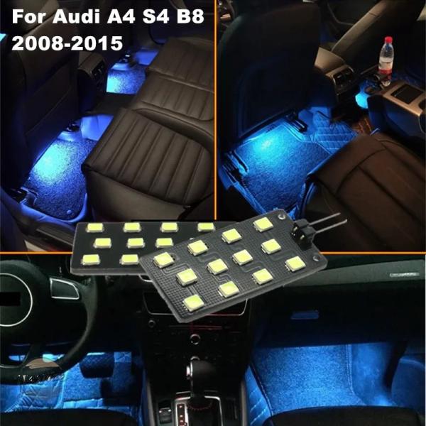 並行輸入品 a6l a4 s4 b8 アウディ カスタムパーツ アクセサリー ロット 12v canbus エラーフリー led 車内 フット ウェル ライト