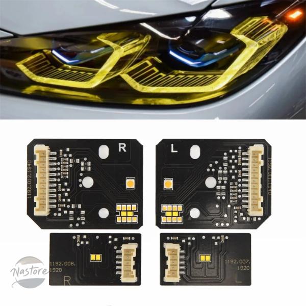 並行輸入品 BMW M3 G80 M4 G82 G83 G22 G23 G26用イエローDRL LEDモジュールボードセット（レーザーライトUS EU仕様、20