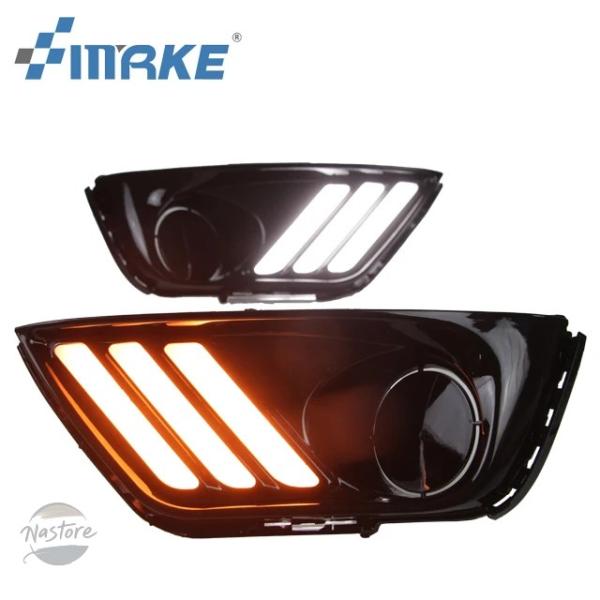 並行輸入品 Smrke オートアクセサリー フロントフォグランプ LED DRL ジープ コンパス デイタイム ランニング ライト DRL 2016 2017 