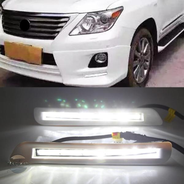 並行輸入品 CSCSNL レクサス LX570 2011用 LED デイタイムランニングライト 2個セット 防水 DRL フォグランプ ウインカーランプ