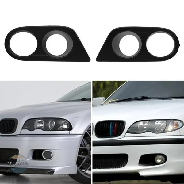 並行輸入品 BMW E46 M3用カーボンファイバー製カーフォグランプカバー 2個 ランプフレーム 2001-2006 フロントフードバーグリルライトアクセサリ
