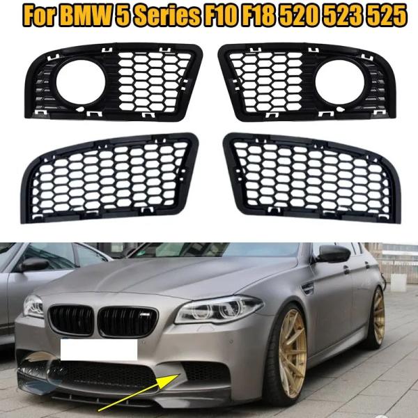 並行輸入品 BMW 5シリーズ F10 F18 520 523 525用改造M5フロントバンパーフォグランプネットフォグランプフレームグリルカバー1ペア