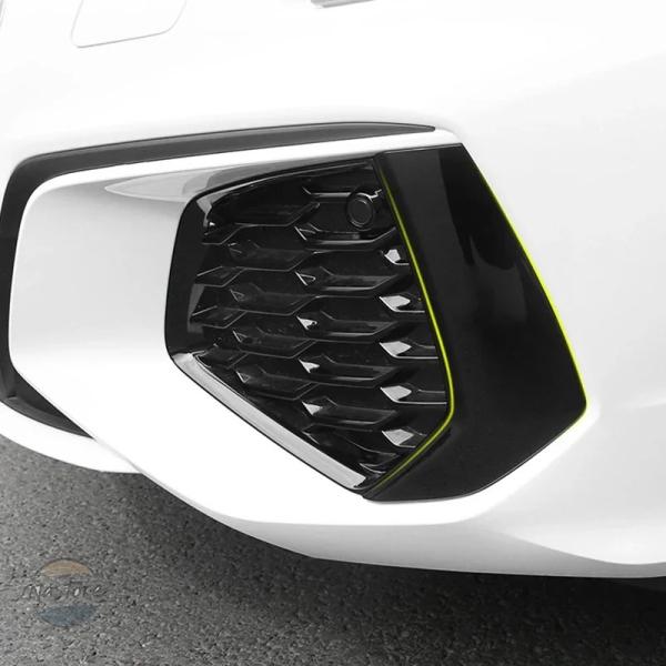 並行輸入品 アウディA3 8Y S3用フォグランプフレームカバー、フォグランプフレーム装飾、カーボンファイバーカラー、A3 2020-2024 カーアクセサリー