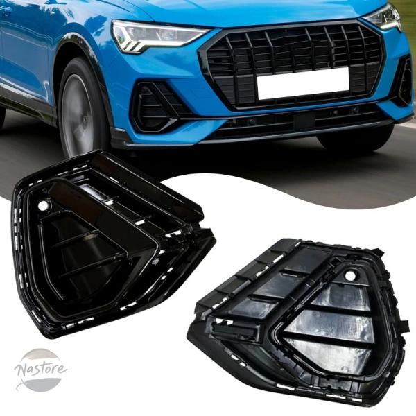 並行輸入品 アウディ Q3 2019 2020 2021 2022 2023 用 カーフォグランプカバー スポーツスタイルフレーム フロントバンパーカバー デイ