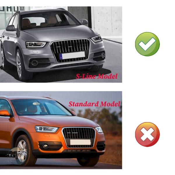 並行輸入品 アウディ Q3 S-LINE 8UB 8UG 2012 2013 2014 用フォグランプグリルカバー ハニカム RS Q3 スタイル フォグランプ
