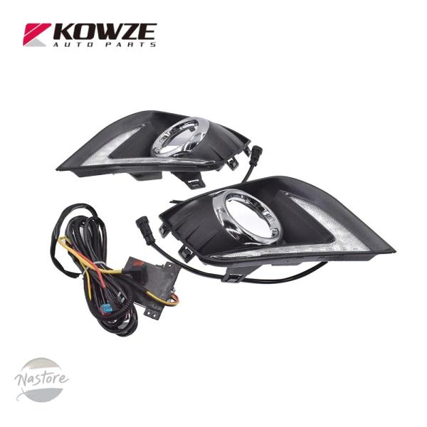 並行輸入品 三菱ASX RVR GA1W GA2W GA8W 2016 2017 2018 2019用LEDフロントフォグランプライトバンパーガーニッシュカバー