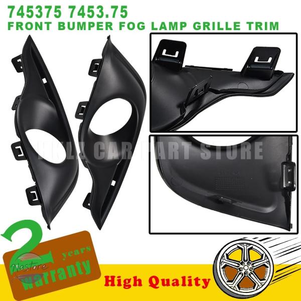 並行輸入品 OEM 745374 745375 シトロエン DS4 用 新型フロントバンパーフォグランプグリルトリム 左右 ABS ブラック 簡単取り付け カー