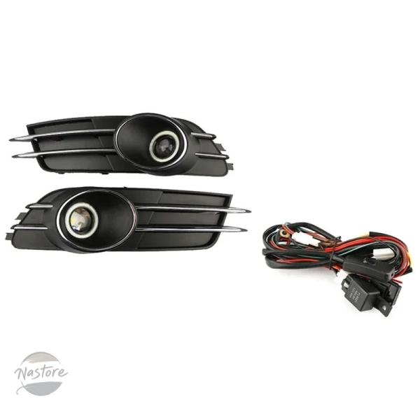 並行輸入品 アウディ A6 C7 2011 2012 2013 2014 2015 用フロントバンパーフォグランプ グリル フォグランプカバー レーシンググリル
