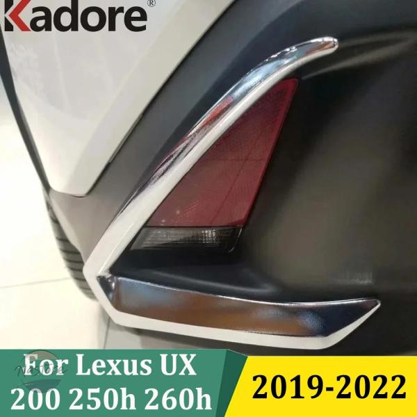 並行輸入品 レクサス UX 200 250h 260h 2019 2020 2021 2022 用クロームリアフォグランプカバーフォグライトプロテクタートリムカ