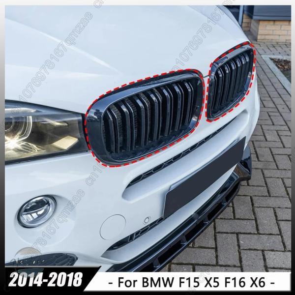 並行輸入品 f15 f16 x5m f85 BMW グリル カスタムパーツ アクセサリー x6m f86 ダブルラインスタイルフロントアッパー グロスブラックレ